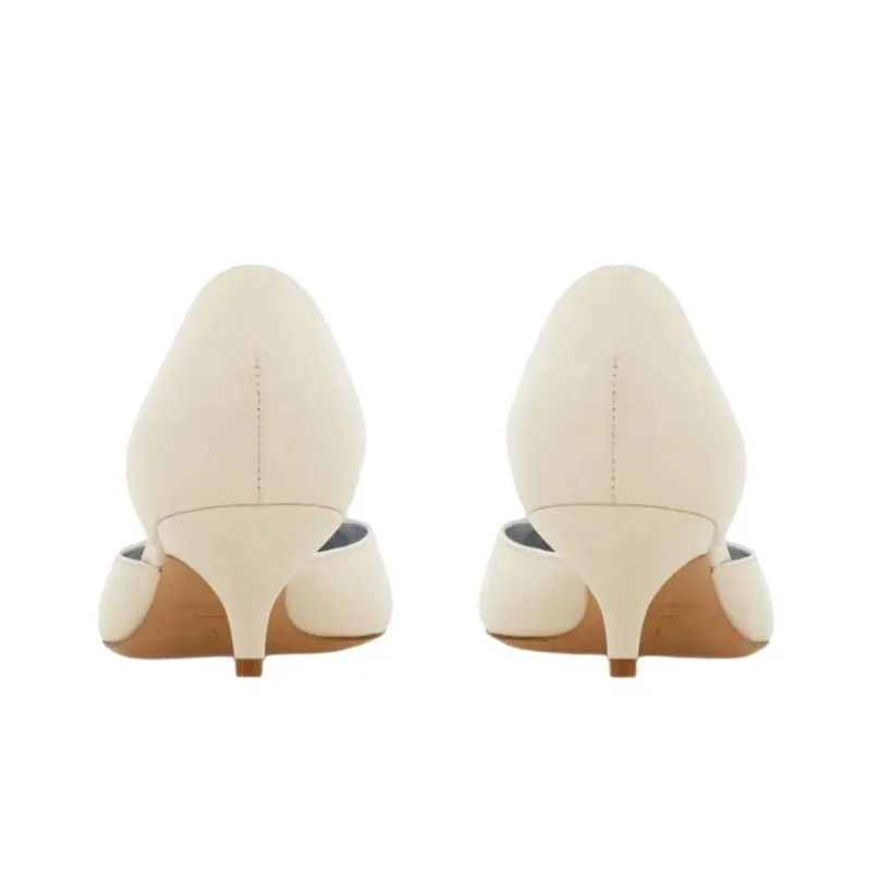 FERRAGAMO Slim Heel High Heels 4cm Women's White-4