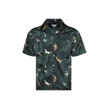 RHUDE Scramble Dog Print Shirt