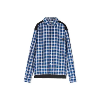 LOEWE Fleece Back Check Relaxed Fit Shirt