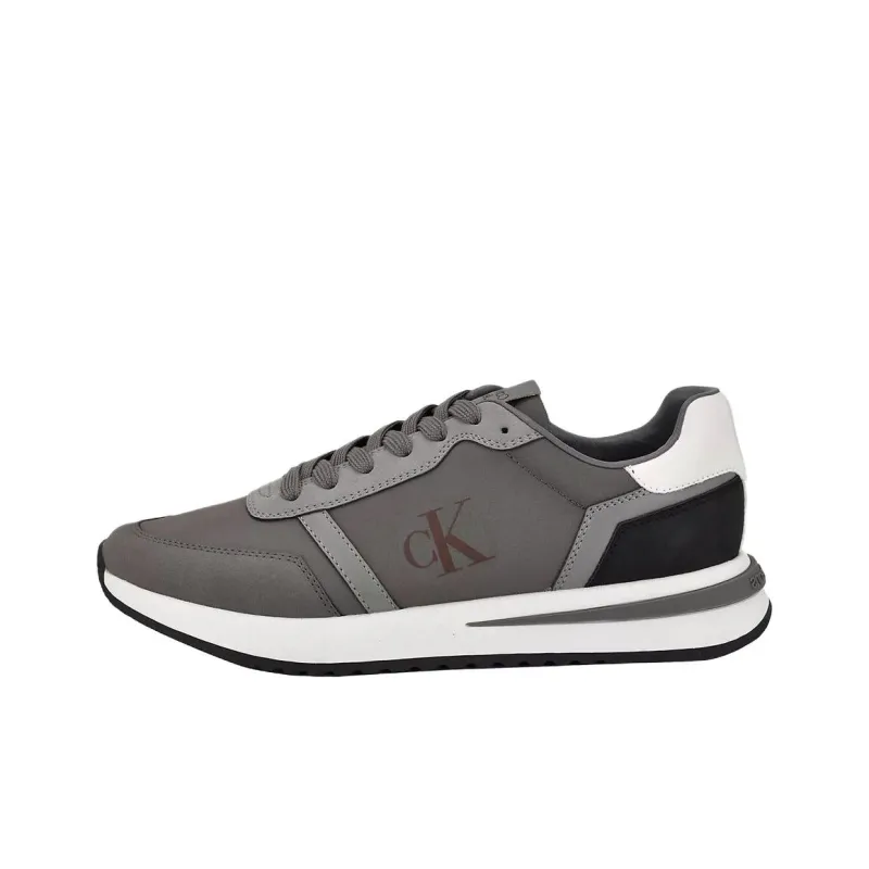 CKJ CALVIN KLEIN JEANS Picio Monogram Low Top Casual Shoes Men's Gray-0