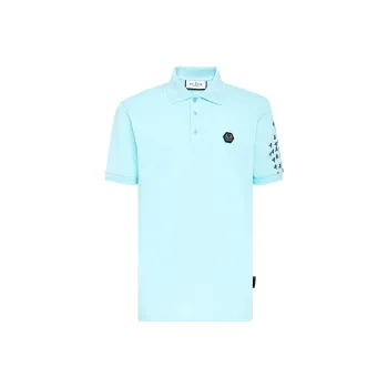 PHILIPP PLEIN Skull And Bones Cotton Polo Shirt
