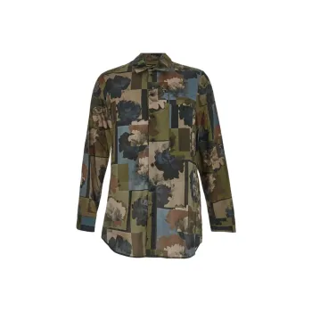 UMA WANG All Over Printed Long Sleeved Shirt