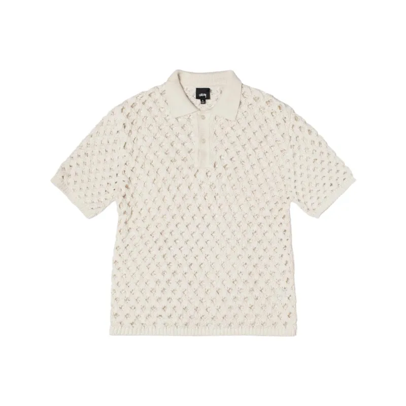 Stussy Big Mesh Polo Sweater-6