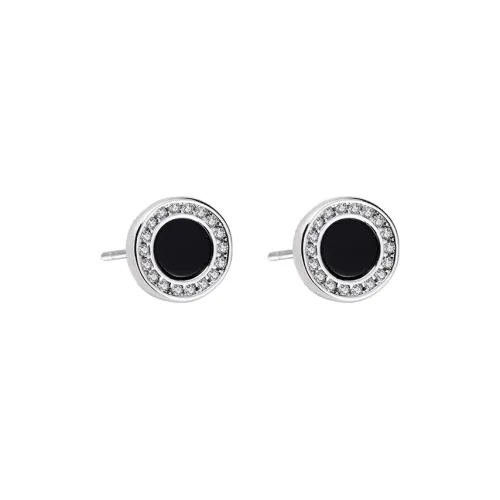 MAGICPOLE S999 Silver Zircon Stud Earrings Unisex Silver
