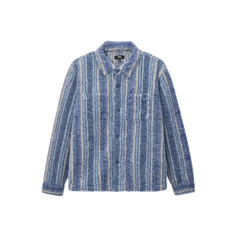 Stussy Striped Sherpa Shirt-0
