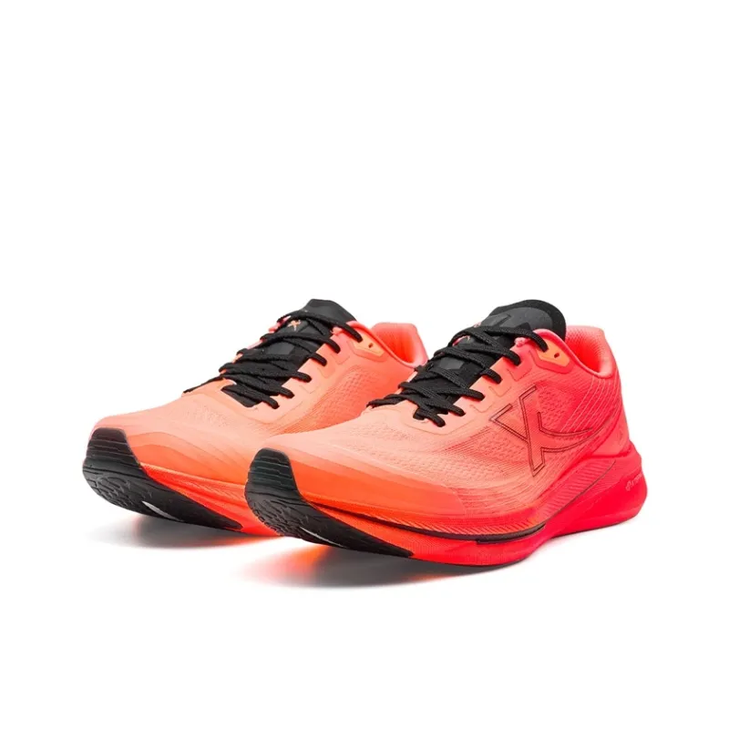 XTEP One Piece Molding 3rd Generation Physical Education Exam Edition Running Shoes Men Low Top Neon Bright Orange/Laser Red-2