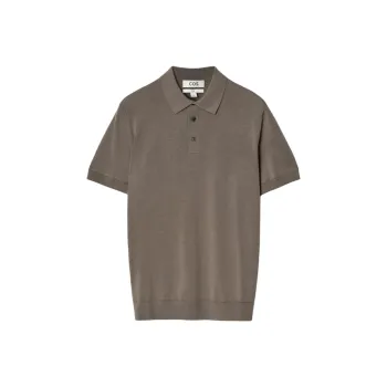 COS Polo Shirt Men's Dark Beige