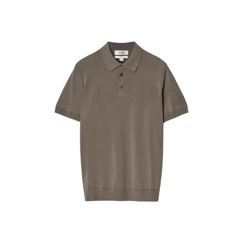 COS Polo Shirt Men's Dark Beige-0