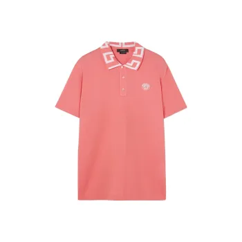 VERSACE Polo Shirts Men Pink