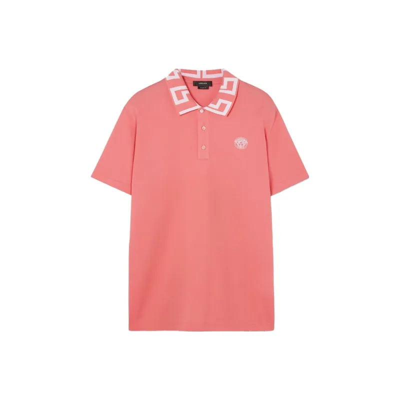VERSACE Polo Shirts Men Pink-0
