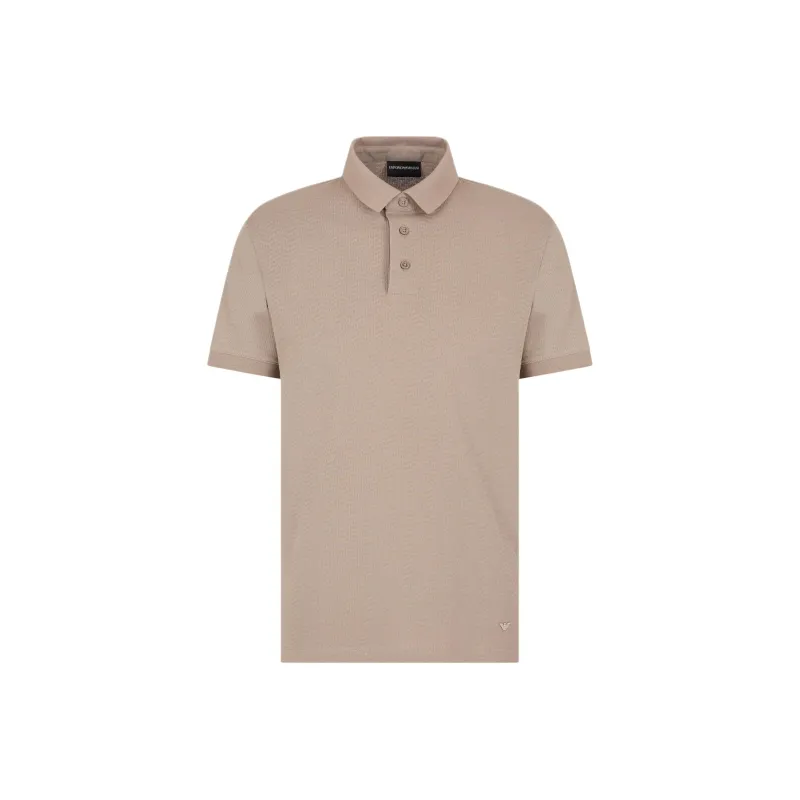 EMPORIO ARMANI Jacquard Jersey Polo Shirt-0