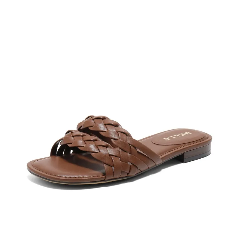 BELLE Rubber Sole Abrasion Resistant Quick Dry Slide Slippers Women's-5