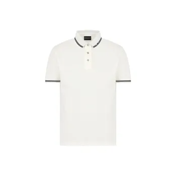 EMPORIO ARMANI Piqué Polo Shirt With Piped Collar