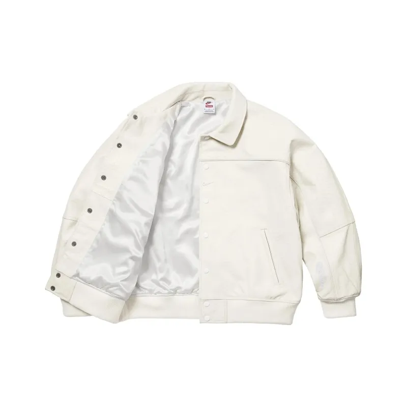 Supreme Nike Leather Varsity Jacket-2