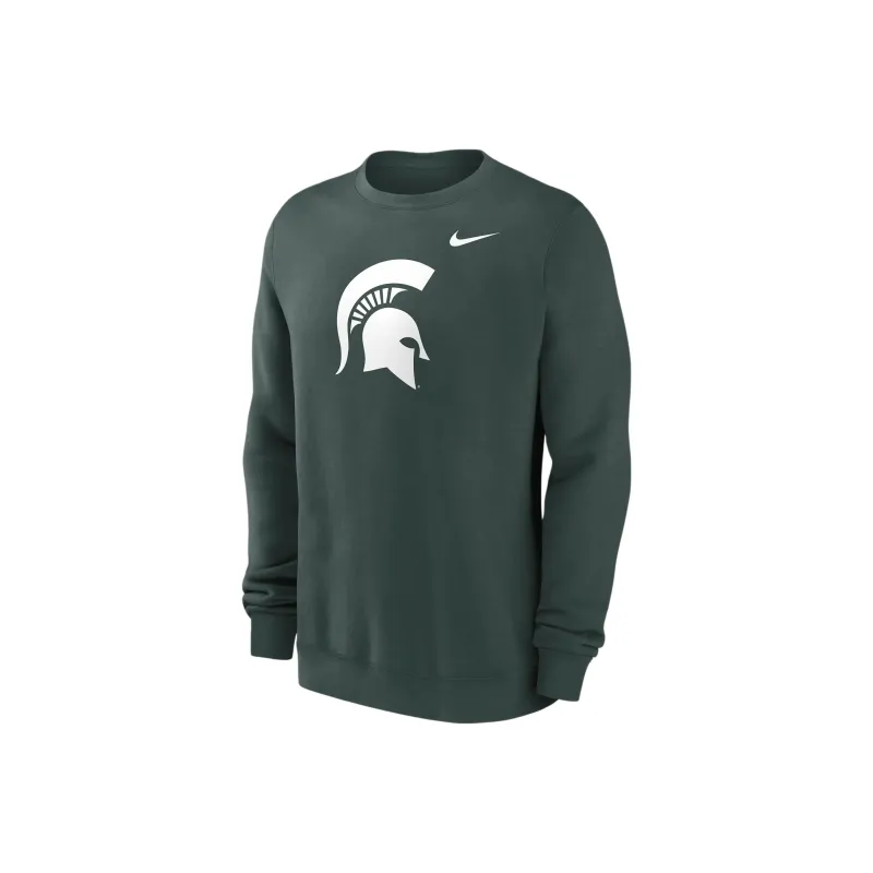 Nike Michigan State Spartans Primetime Evergreen Logo Men's Nike College Pullover Crew-0
