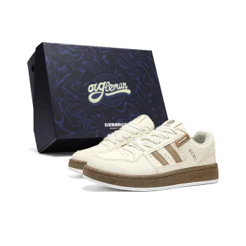 OUGLEMEN Slip Resistant Cushioning Impact Resistance Wear Resistant Low Top Skateboard Shoes Women's Box