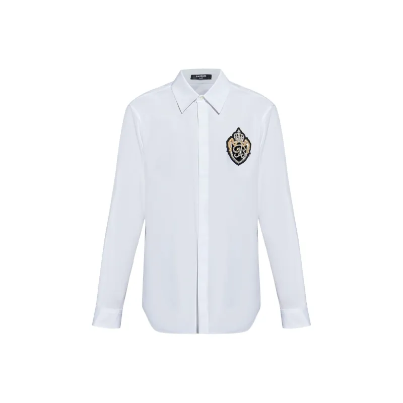 BALMAIN Patch Detailed Long Sleeve Shirt-0