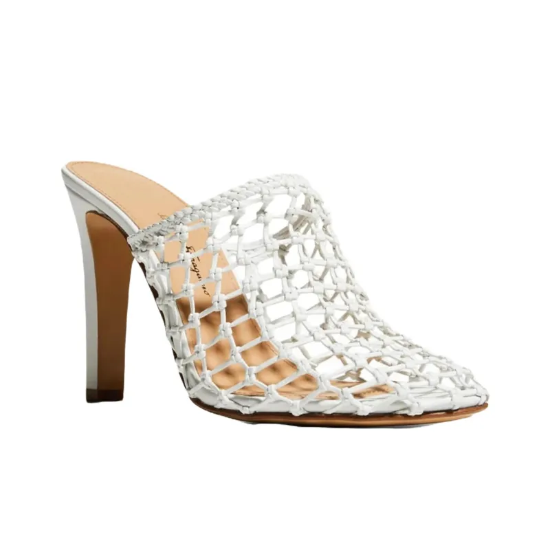 FERRAGAMO Slip Resistant Closed Toe Slippers Women's White-2