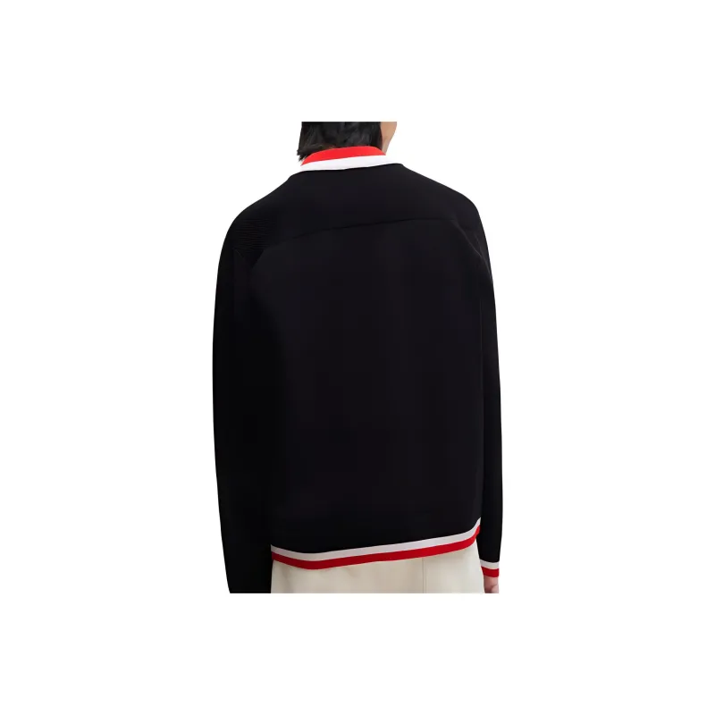 HUGO BOSS Relaxed Fit Bomber Jacket With Sporty Logo Jackets & Coats Men's Black-3