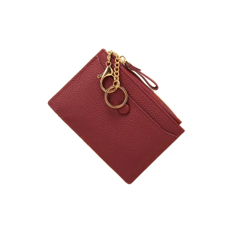 Tong Tong Rabbit Top Grain Cow Leather Coin Purse Women's Yellow/Gray/Orange/Pink/Maroon/Black-5