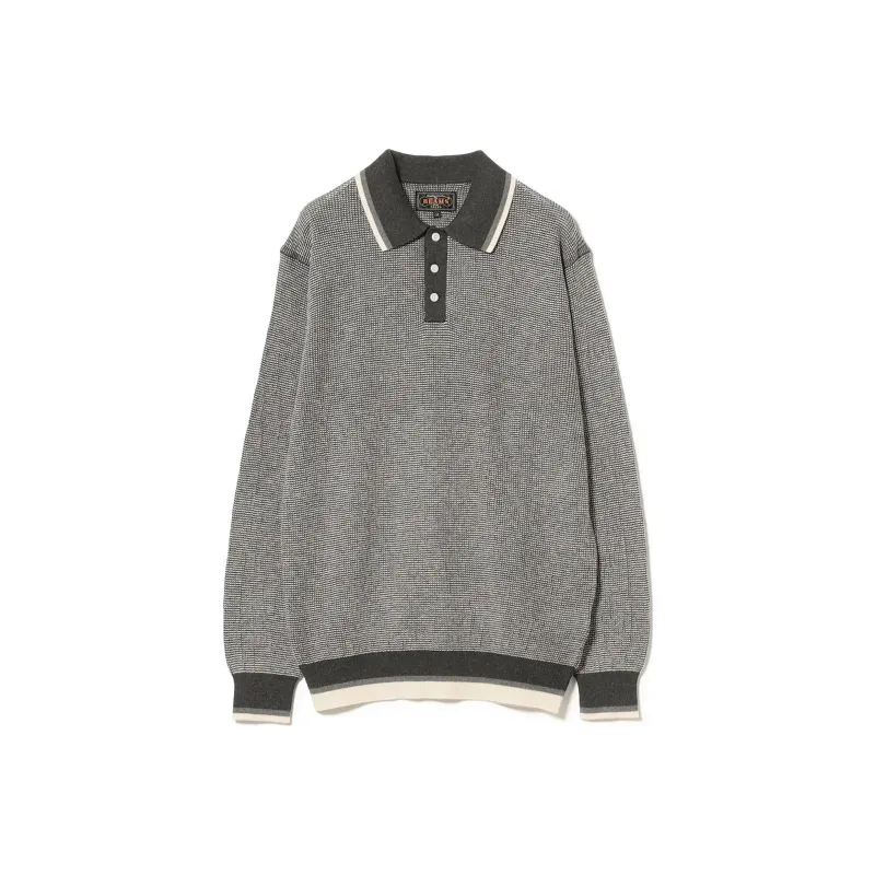 Beams Polo Shirt Men's Charcoal-0
