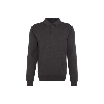 BARBOUR Polo Shirt Men's Charcoal Black