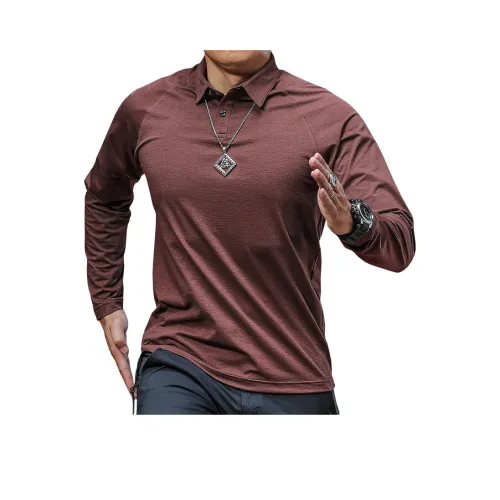 Seasonal Words Polo Shirt Men's Coffee