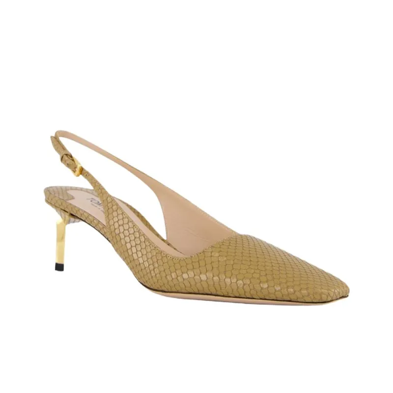 TF Slim Heel High Heels Women's Ginger Yellow-2