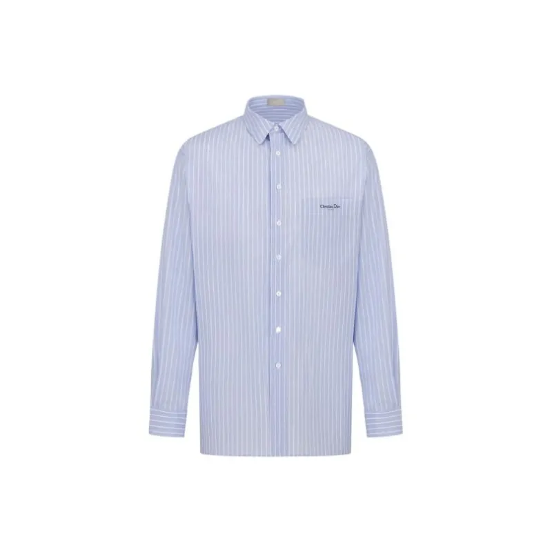 DIOR Shirts Men Blue-0