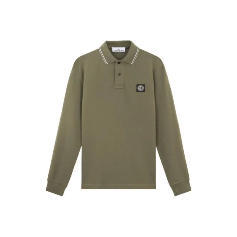 STONE ISLAND Piqué Polo Shirt-0