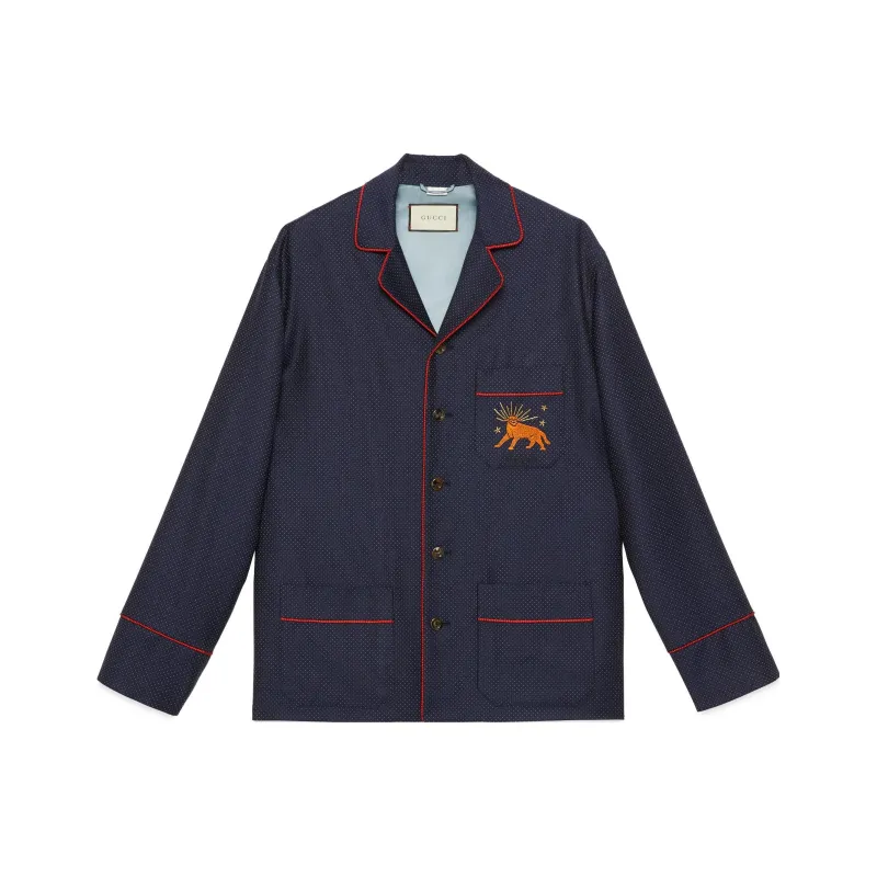 GUCCI Fine Dots Feline Jacket-0