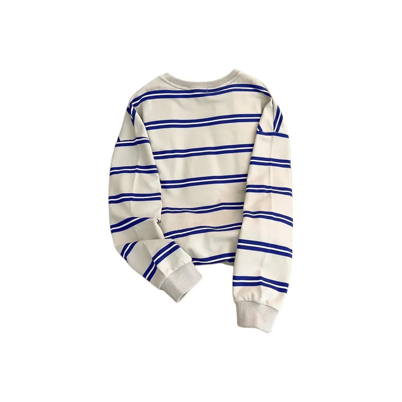 Mu Xiao Xin Sweatshirt Women's Blue Stripes-1