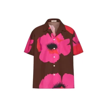 Valentino Floral Printed Short Sleeved Shirt