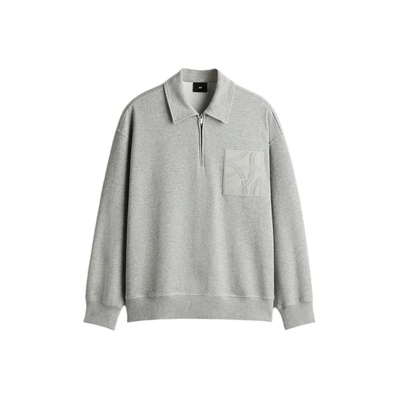 H&M New Year Polo Shirts Men Gray-0