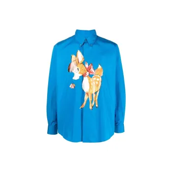MOSCHINO Shirts Men Blue