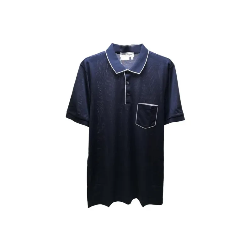 Ferragamo Polo Shirts Men Blue-0