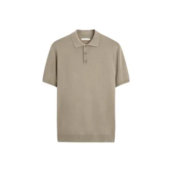 ZARA Polo Shirt Men's 1Light Brown Yellow
