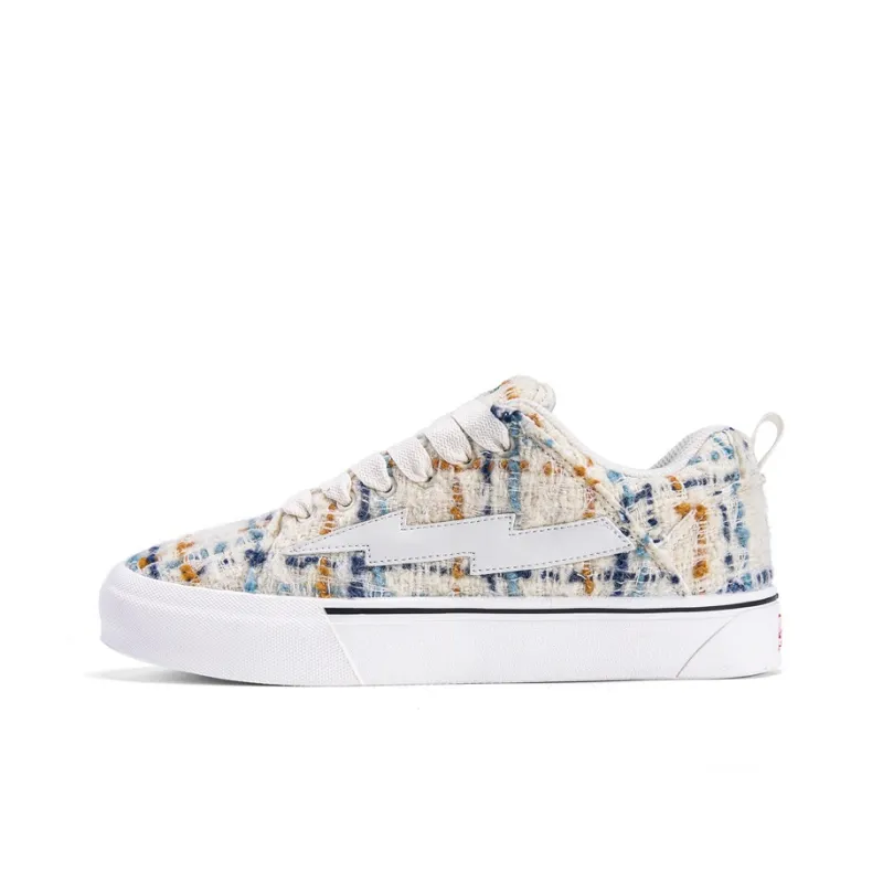 VFTS Lightning Skateboard Shoes Anti Slip Wear Resistant Low Top Classic Preppy Style Students Unisex-35