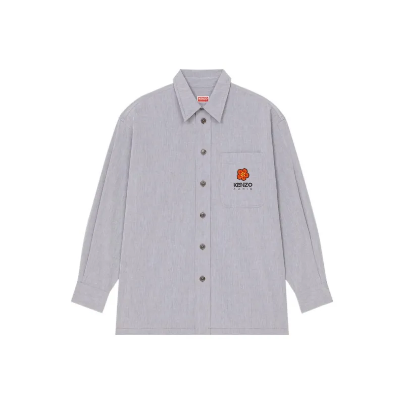 KENZO X Nigo Boke Flower Crest On Pocket Oversized Shirt-0