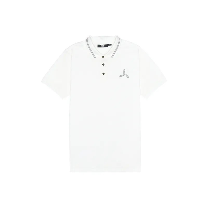 LI NING 1990 Classic Collection Polo Shirt Men's Ivory-0