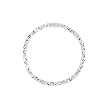 CELINE Mesh Necklace In Sterling Silver With Rhodium Finish
