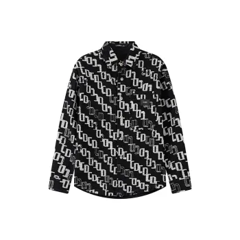 CAISEDI Shirts Men Black