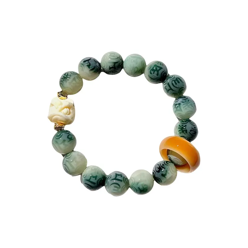 Blooming Petals White Jade Bodhi Bracelets Unisex-5