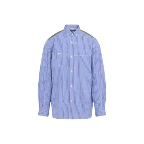 JUNYA WATANABE Striped Checked Button Up Shirt