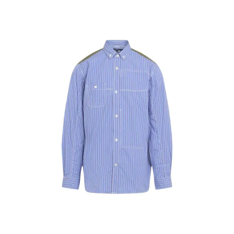 JUNYA WATANABE Striped Checked Button Up Shirt-0
