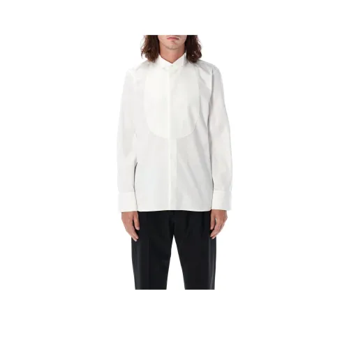 SAINT LAURENT Curved Hem Tuxedo Shirt