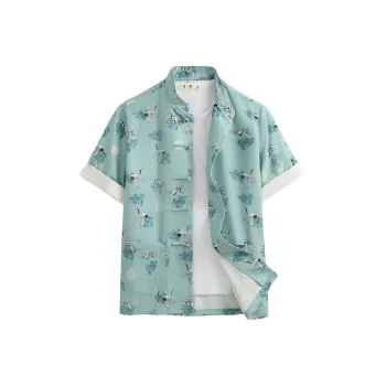 XUANSHENG Shirts Men Sky Blue