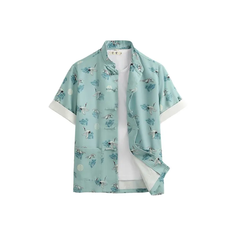 XUANSHENG Shirts Men Sky Blue-0