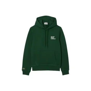 LACOSTE Slogan print Cotton Hoodie