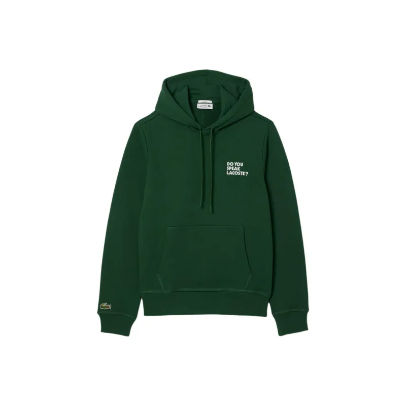LACOSTE Slogan print Cotton Hoodie-0